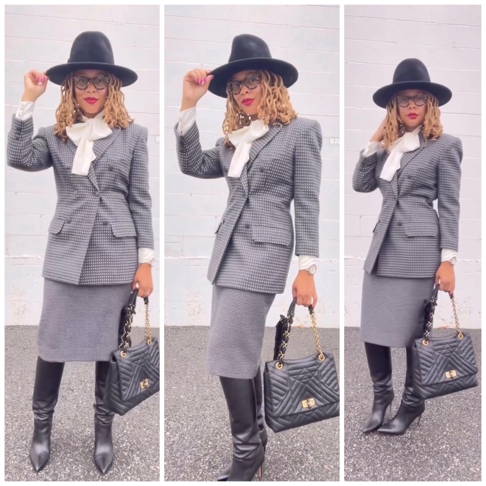 VINTAGE STATEMENT SKIRT SUIT